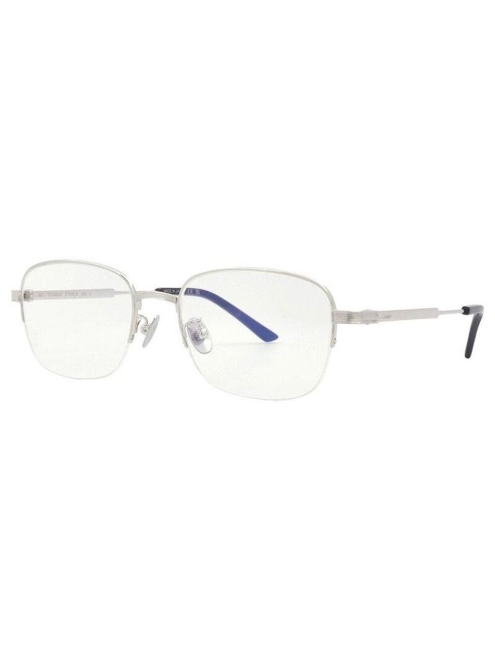 New Cartier CT0382O 002 Silver Eyeglasses